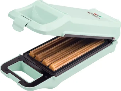 Produktbild von Bestron Churros Maker, Waffeleisen für bis zu 4 Churros, Retro Design, 700 Watt, Sweet Dreams, Farbe: Mint