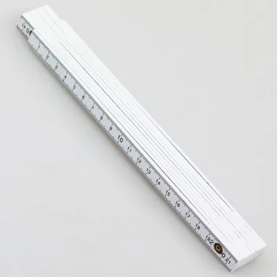 Produktbild von Zollstock 2m PVC weiss Meterstab Gliedermaßstab für Hand- und Heimwerker