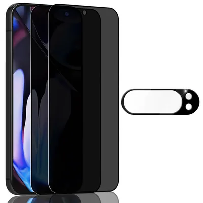 Obrázek produktu pro 2-balení Google Pixel 9 Pro XL Ochranné sklo na displej Privacy & 1-balení ochrana objektivu - Tvrzené sklo 9H - Super kvalita 3D