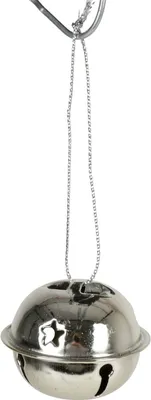 Image de Clochettes de Noël décorations d'arbre, set de 6 pendentifs mat&brillant ø 4cm décoration, couleur:argent