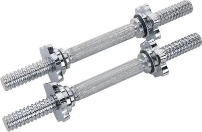 Produktbild von Hantelsatz Chrom 14 Zoll Gewichthalter