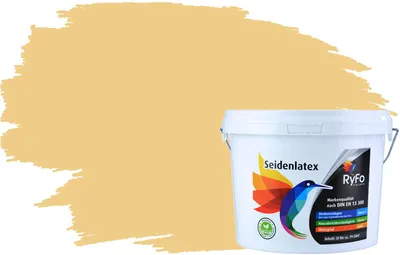 Produktbild von RyFo Colors Seidenlatex Trend Gelbtöne Safrangelb 3l  - bunte Innenfarbe, weitere Gelb Farbtöne und Größen erhältlich