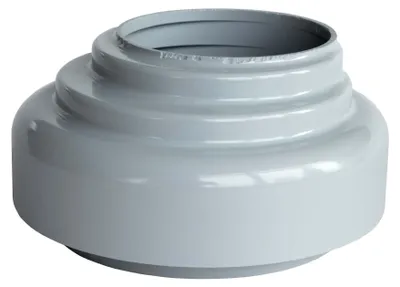 Produktbild von INEFA Verbindungsstück Fallrohr zu Abfluss, PVC DN75 / 75mm Grau Zubehör Fallrohr Kunststoff, einfache Steckmontage, Germany
