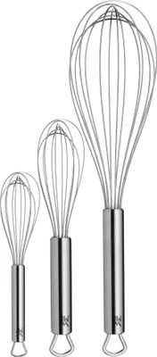 Image de WMF Profi Plus Set de fouets 3 pièces, Cromargan acier inoxydable partiellement satiné, fouet, batteur, compatible lave-vaisselle