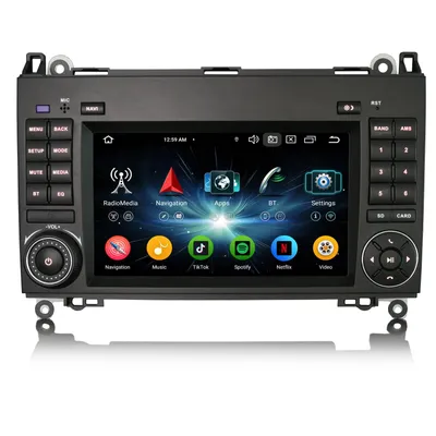 Produktbild von Erisin ES5572B Autoradio 2DIN Android 14 7" IPS 4GB+64GB 4G LTE CarPlay Android Auto GPS für Mercedes W169 W245 Vito Sprinter