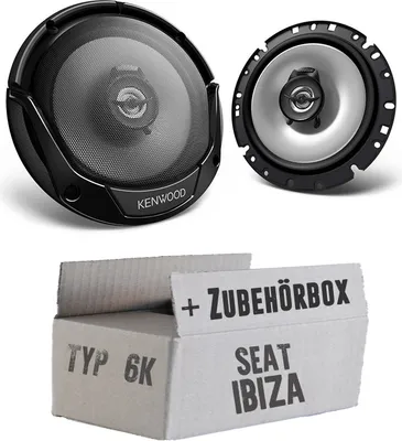 Produktbild von Lautsprecher Boxen Kenwood KFC-S1766 - 16,5cm 2-Wege Koaxialsystem Auto Einbausatz - Einbauset passend für Seat Ibiza 6K FL Front - justSOUND
