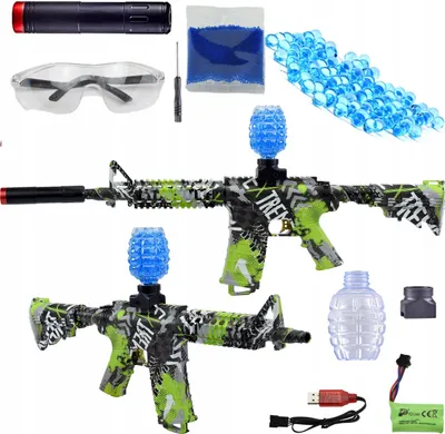 Immagine prodotto di Pistola giocattolo Lolex | - fucile automatico - 32x75x5 Cm - 400g - 3000 palline di gel - batteria Li-ion 14500