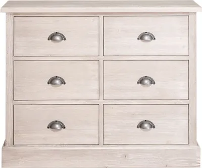 Produktbild von Casa Padrino Landhausstil Kommode mit 6 Schubladen Grau 100 x 35 x H. 80 cm - Landhausstil Möbel