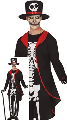 Immagine prodotto di Guirca Costume da scheletro elegante da uomo S S
