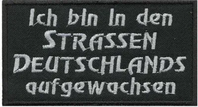 Produktbild von Aufnäher - Ich bin in den Strassen... - 06105 - Gr. ca. 10 x 5,5 cm - Patches Stick Applikation