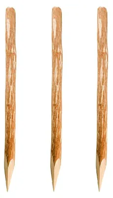 Produktbild von Zaunpfosten aus Haselnussholz, angespitzt, rund, für Staketenzäune, Bauernzäune und Gartenanlagen (3 Stück, H 150 cm)
