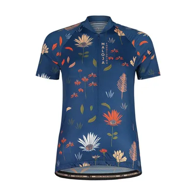 Obrázok produktu pre MALOJA Cyklistický dres s krátkym rukávom - GANESM. AOP 1/2 LADY - Modrá XS