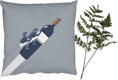 Produktbild von MuchoWow® Zierkissen Sofakissen Wohnzimmer Dekokissen 40x40 cm Flasche - Männer - Vintage - Foto Kissen - Schlafzimmer Dekoration