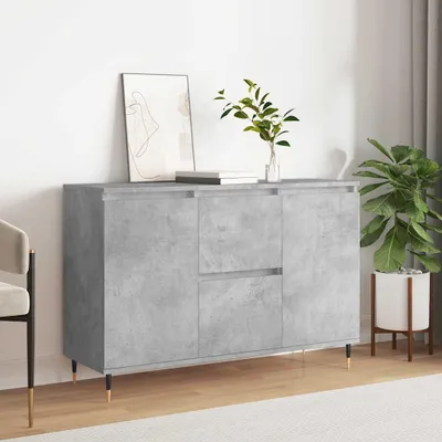 Immagine prodotto di vidaXL Credenza grigio cemento 101,5x35x70 cm materiale a base di legno
