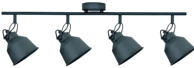 Image de Plafonnier NIKO noir 4xE14x8W en métal, dimensions : 18 x 70,5 x 11,2 cm, IP20, Polux