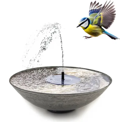 Produktbild von Solarbrunnen Set mit 45 cm Schale grau