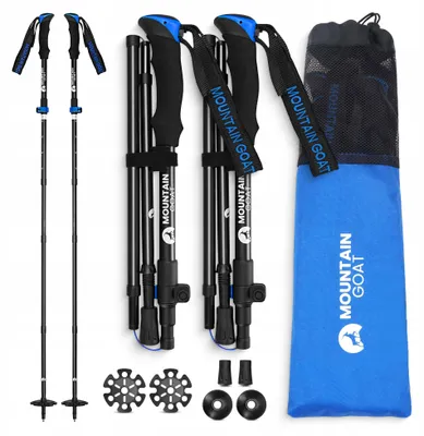 Obrázok produktu pre Trekingové palice Pro+ Blue Mountain Goat, nastaviteľné, 43-130 cm, model TP03