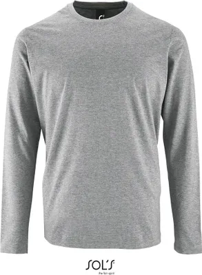 Obrázek produktu pro SOLs 02074 | Pánské tričko s dlouhým rukávem Imperial - barva: Grey Melange - velikost: 4XL