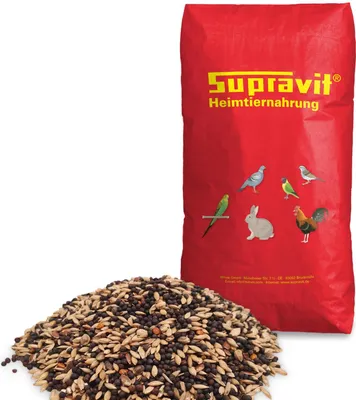 Produktbild von Supravit Kanarienfutter BASIS 25kg | Vogelfutter für Kanarienvögel aller Arten | Ganzjahres-Futter für Kanarienvögel
