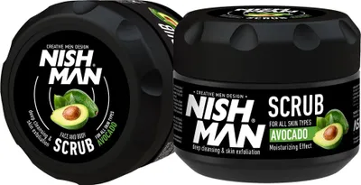 Obrázek produktu pro Nishman | peeling na obličej pro muže - tělový peeling avokádo - jemný účinek - hydratační - univerzální