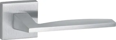 Image de Paire de béquilles Modena pour porte, carré 7mm, chromé satiné - THIRARD