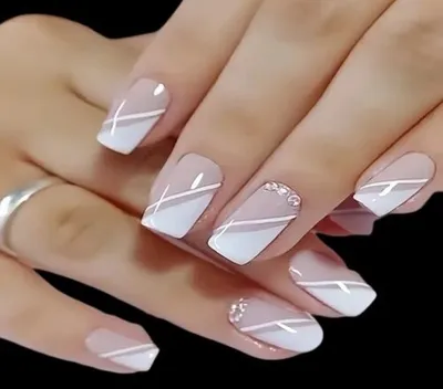 Produktbild von GKA Künstliche Fingernägel 24p G3 zum Aufkleben press on Nails Klebepads mit Kleber und Nagelfeile Nägel Kunstnägel Express mit Strasssteinchen