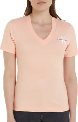 Produktbild von Calvin Klein Monologo Slim V-neck Shirt Damen