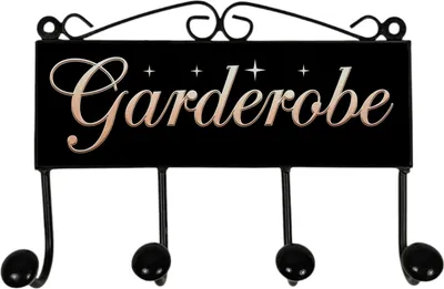 Produktbild von Garderobe mit Sternen Kleiderhaken Leiste mit 4 Haken