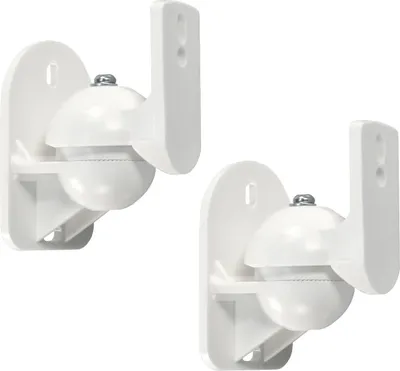 Produktbild von 2x Lautsprecher Wandhalterung Halterung Weiß für TEUFEL LOGITECH JBL BOSE Boxen Halter