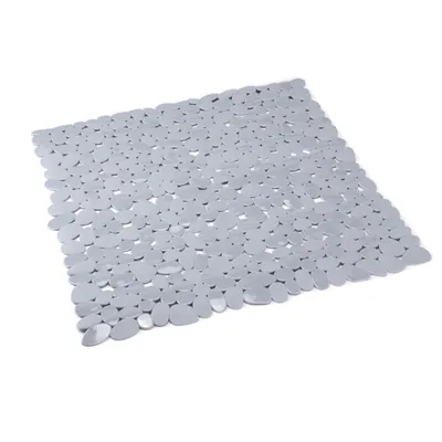 Obrázok produktu pre MSV 140886 Rohožka do sprchy Rohožka do sprchy antibakteriálna protišmyková s prísavkami - sivá - cca 53 x 53 cm