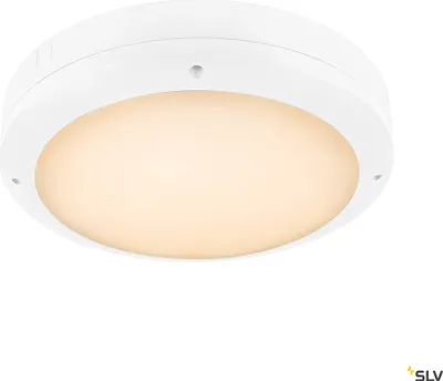Produktbild von SLV 1008833 OUTDOOR BULKHEAD V 360, 20W 830/840/856 IP65 IK10 weiß