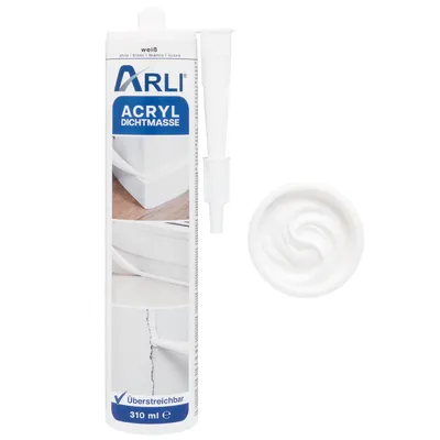 Produktbild von ARLI Acryl 310ml weiß überstreichbare Dichtstoff Universal Bauacryl Maleracryl Fugendichter Dichtmasse