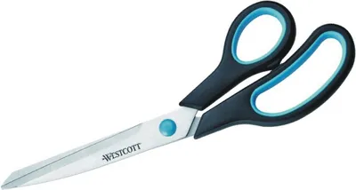 Produktbild von Universalschere SoftGrip 23,5 cm schwarz/blau Packung mit 12 Stück