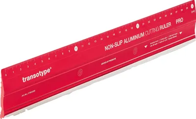 Produktbild von transotype Schneidelineal PRO 17803006 30x5cm Aluminium rot