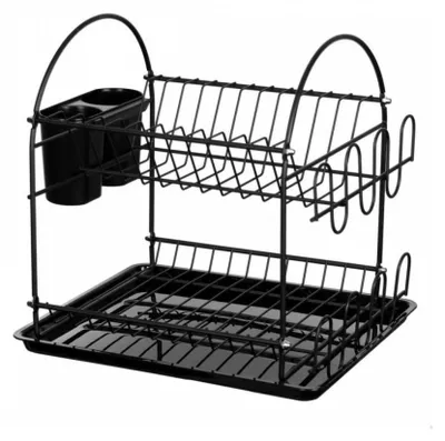 Zdjęcie produktu dla Ociekacz do naczyń dwupoziomowy Kosz do ociekania Ociekacz do naczyń Kosz do ociekania 32X32X26Cm Brunbeste Bb-2301