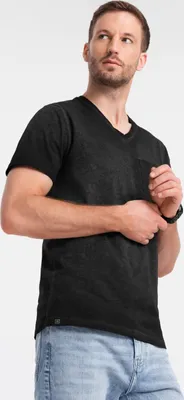 Produktbild von Ombre Clothing Kurzarmhemd für Männer Fisaurus schwarz S