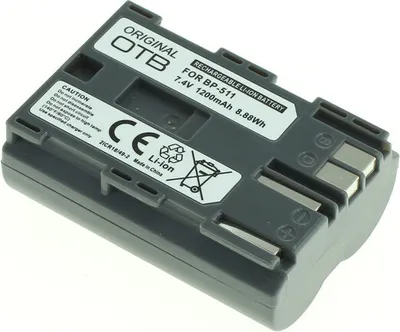 Produktbild von OTB Akku kompatibel zu Canon BP-511 Li-Ion - 1200mAh