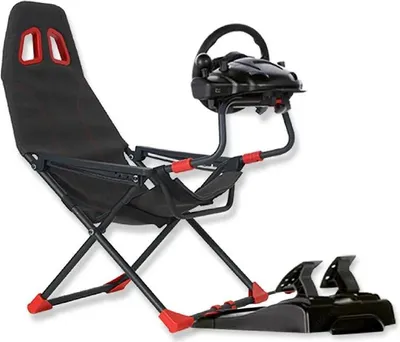 Produktbild von Rennsimulator-Set - Klappbares Cockpit mit Lenkrad, Pedalen & Schalthebel - Force-Feedback - Bluetooth - 180° Lenkwinkel - Xbox & Windows 11 - Schwarz