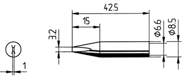 Produktbild von Ersa Dauerlötspitze DUR D 3.2mm L 42.5mm 0842ED/SB