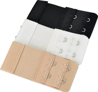 Produktbild von INF BH-Verlängerung Doppelhaken Weiß / Schwarz / Beige 3er-Pack Mehrfarbig