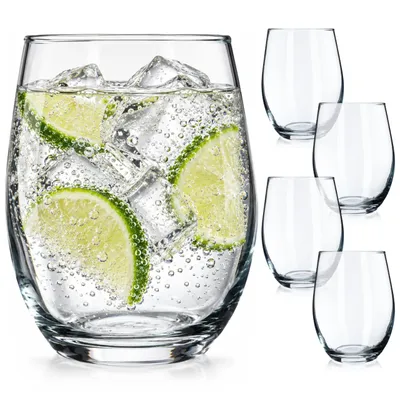 Zdjęcie produktu dla KADAX 4x Szklanki Do Napojów Drinków Wina 580ml Szklanka Zestaw Szklanek