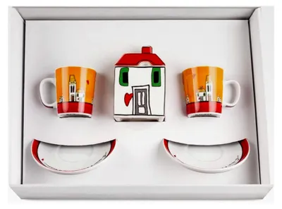 Produktbild von Kaffee-Set in Rot, Einheitsgröße