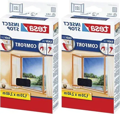 Productafbeelding van Famanu insectenwerende horren voor ramen - Set van 2 - 120 cm x 240 cm - antraciet, transparant