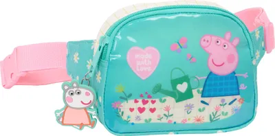Produktbild von Gürteltasche Peppa Pig Pretty flowers Gelb Minze 14 x 11 x 4 cm