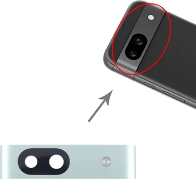 Immagine prodotto di Per Google Pixel 8a copertura della lente della fotocamera verde parte di ricambio riparazione