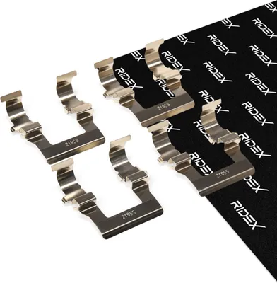 Produktbild von RIDEX 1164A0067 Zubehörsatz Scheibenbremsbelag Vorne für MITSUBISHI OUTLANDER III (GGW, GFW, ZJ) passend für PEUGEOT 4007 (VU, VV)