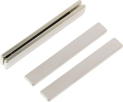 Productafbeelding van Famanu neodymium magneten, 75 x 10 x 3 mm - N42 - Houdkracht: 124 kg - Verpakking met 4 stuks
