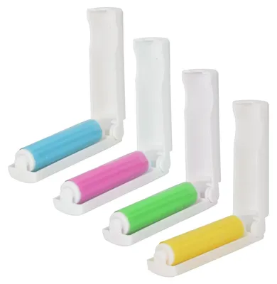 4er Set Fusselroller, waschbar, faltbar, für Tierhaare, Staub, Möbel, Kleidung