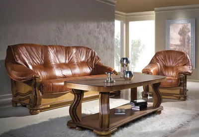 Produktbild von Garnitur 3+2 Sitzer Couch Sitz Polster Garnituren Set 100% Italienisches Leder