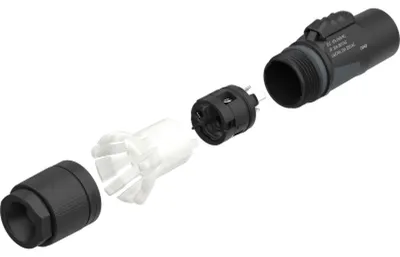 Productafbeelding van Neutrik NAC3F-TRUE1-S, powerCON, zwart, rechte uitvoering, koper, IP65, IP67, 4000 V
